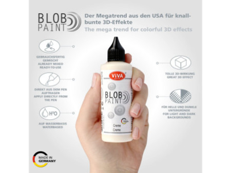 ViVA DECOR Peinture Blob Paint 90 ml, crème