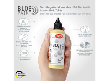 ViVA DECOR Peinture Blob Paint 90 ml, curry