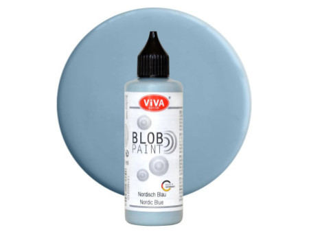 ViVA DECOR Peinture Blob Paint 90 ml, bleu nordique