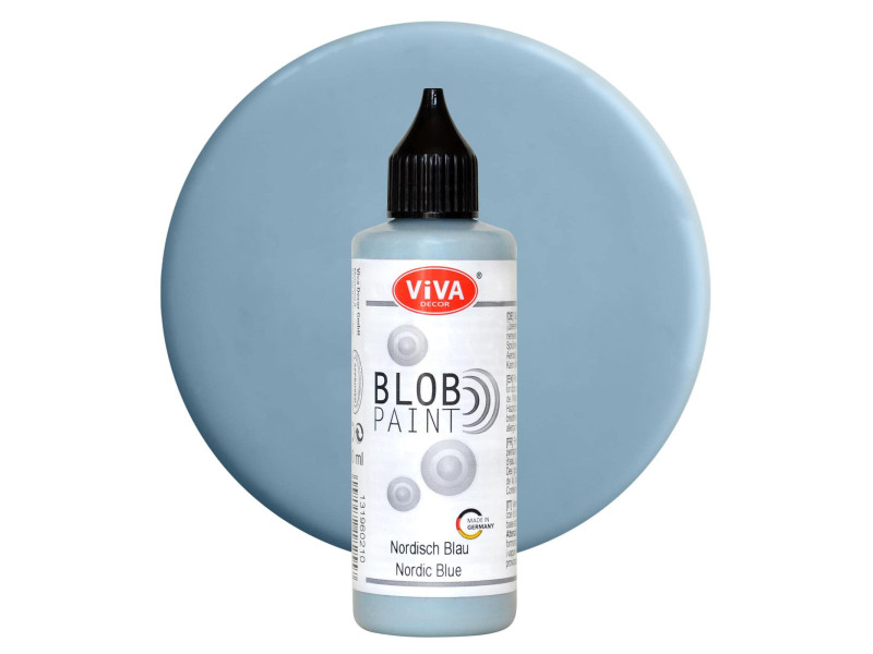 ViVA DECOR Peinture Blob Paint 90 ml, bleu nordique