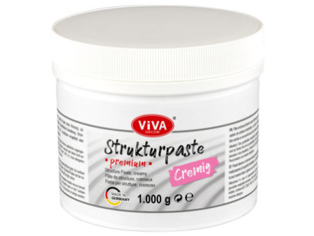 ViVA DECOR Pâte structurée PREMIUM crémeuse, blanc, 1.000 g