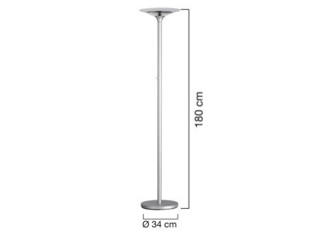 UNiLUX Lampadaire à LED VARIAGLASS, couleur: gris métallisé