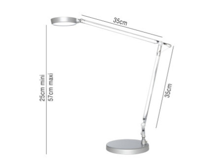 UNiLUX Lampe de bureau à LED basse consommation SENZA, gris
