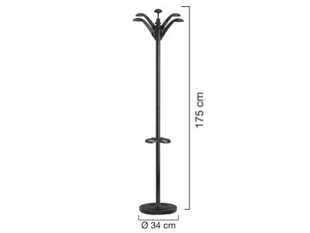 UNiLUX Portemanteau 'FLORA', hauteur: 1,750 mm, noir