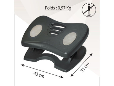 UNiLUX Repose-pieds NYMPHEA, ergonomique, hauteur réglable