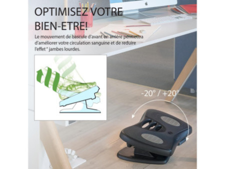 UNiLUX Repose-pieds NYMPHEA, ergonomique, hauteur réglable