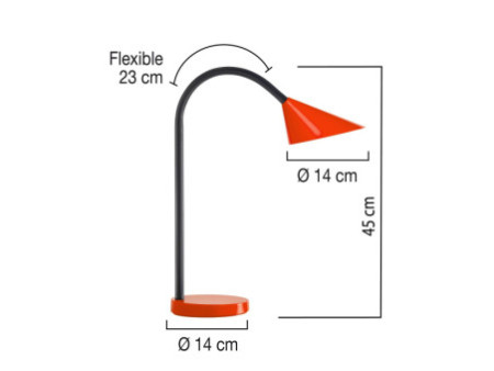 UNiLUX Lampe de bureau à LED SOL, couleur: rouge