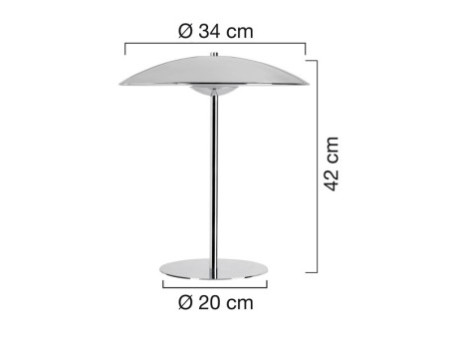 UNiLUX Lampe de bureau design à LED ROMY, couleur: chrome