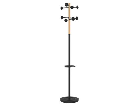 UNiLUX Porte-manteau 'ACCUEIL', hauteur: 1750 mm, noir/hêtre