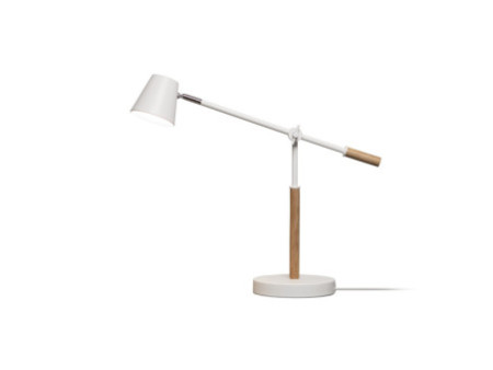 UNiLUX Lampe de bureau à LED VICKY, dimmable, hêtre/blanc