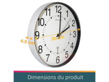 UNiLUX Horloge radio-pilotée 'WAVE', argent