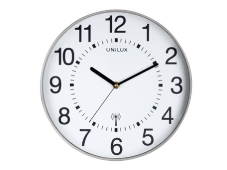 UNiLUX Horloge murale radio-pilotée 'MAXI WAVE', argent