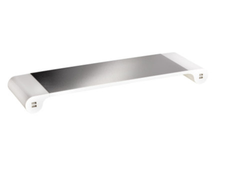 UNiLUX Support pour écran STUDY, 4 prises USB, argent/blanc