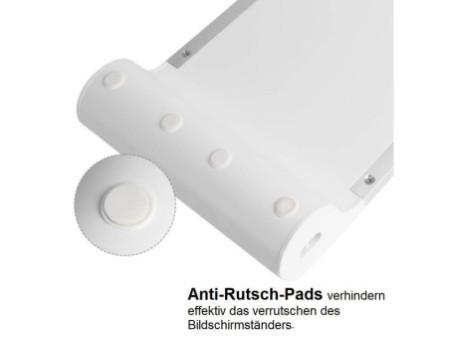 UNiLUX Support pour écran STUDY, 4 prises USB, argent/blanc