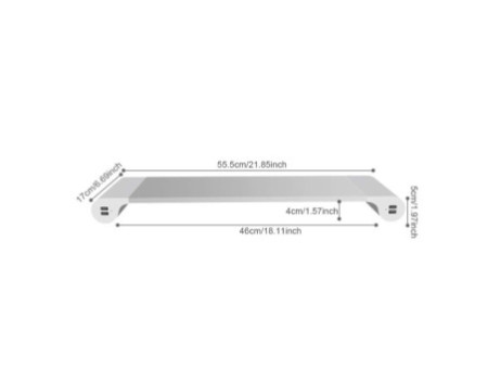 UNiLUX Support pour écran STUDY, 4 prises USB, argent/blanc