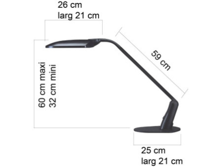UNiLUX Lampe de bureau à LED DUO, noir