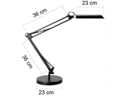 UNiLUX Lampe de bureau à LED SWINGO, noir