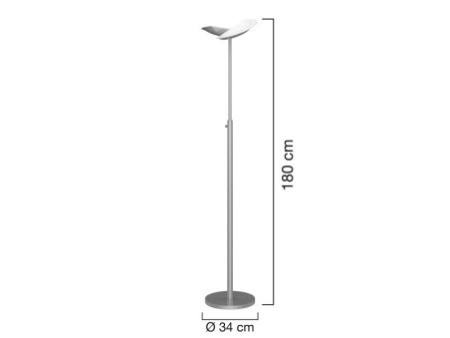 UNiLUX Lampadaire à LED ZELUX, argent