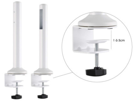 UNiLUX Support pour bras pour écran ERGO STATION, blanc