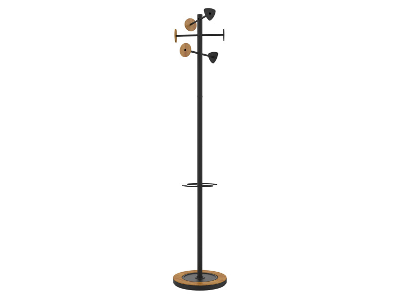 UNiLUX Porte-manteau BORA BAMBOO, noir-bambou