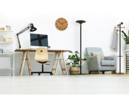 UNiLUX Horloge murale / à quartz PALMA Bamboo, bambou noir