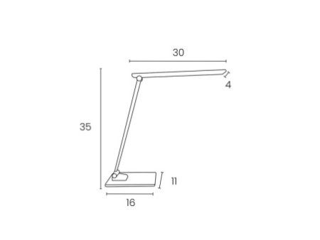 UNiLUX Lampe de bureau à LED POPY, dimmable, noir