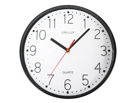 UNiLUX Horloge murale/horloge à quartz NESSY, noir