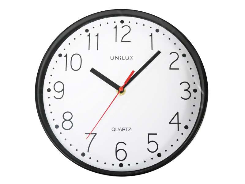 UNiLUX Horloge murale/horloge à quartz NESSY, noir