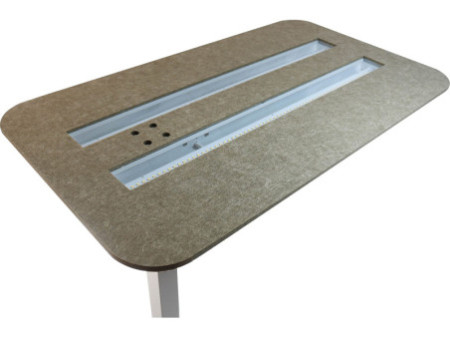 UNiLUX Lampadaire à LED NEXUS, avec plaque de feutre, blanc