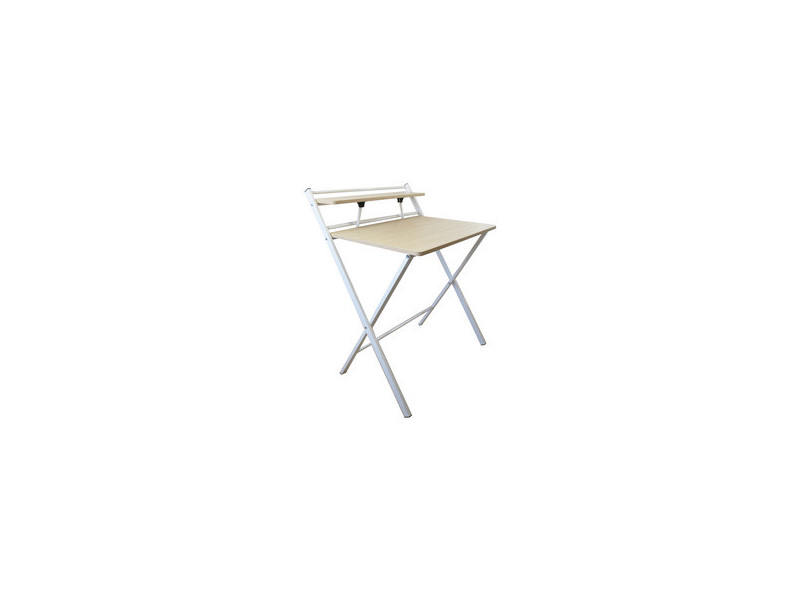 UNiLUX Bureau repliable HOMY, blanc/hêtre