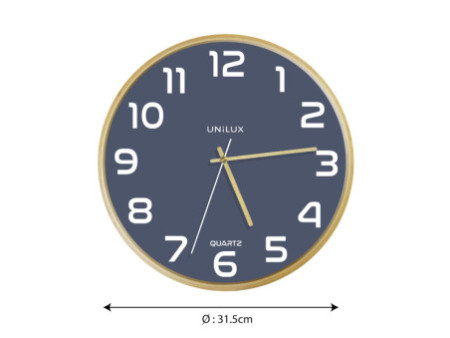 UNiLUX Horloge murale à quartz 'BALTIC', bleu