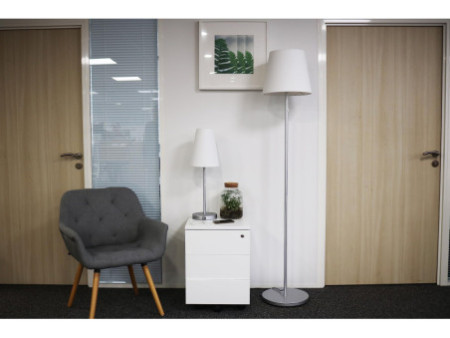 UNiLUX Lampadaire à LED AMBIANCE 2.0, hauteur: 1,55 m, blanc