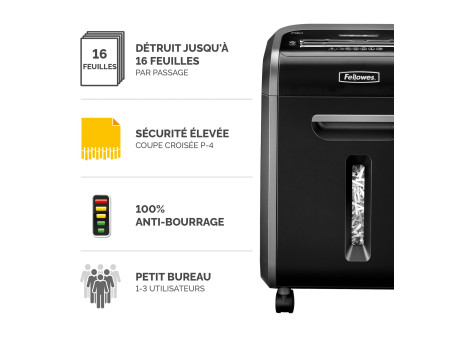 Fellowes destructeur docs Powershred 79Ci, coupe croisée