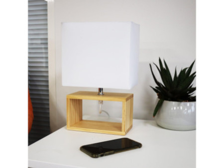UNiLUX Lampe de bureau LED DEKO, blanc / bois
