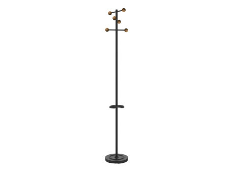 UNiLUX Portemanteau WELCOME WOOD, 6 crochets, noir