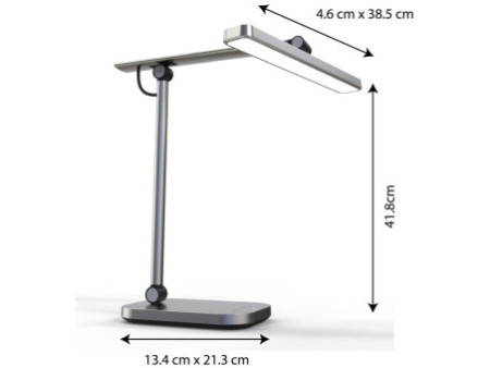 UNiLUX Lampe de bureau LED PURELINE, gris métal