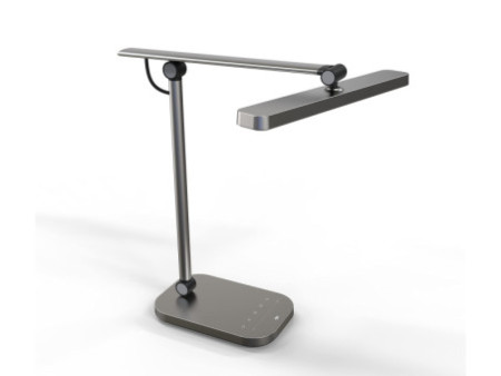 UNiLUX Lampe de bureau LED PURELINE, gris métal