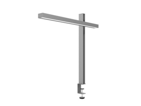 UNiLUX Lampe de bureau à LED ZENITH, pince, gris métallisé