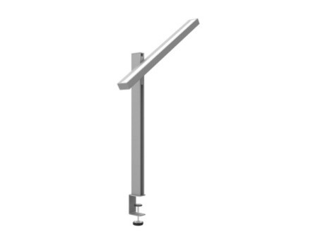 UNiLUX Lampe de bureau à LED ZENITH, pince, gris métallisé