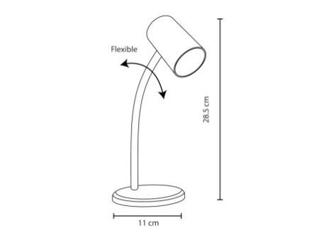 UNiLUX Lampe de bureau à LED LOU, pied, blanc