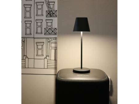 UNiLUX Lampe de bureau à LED et batterie AVA, pied, noir