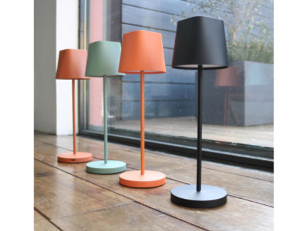 UNiLUX Lampe de bureau à LED et batterie AVA, pied, orange