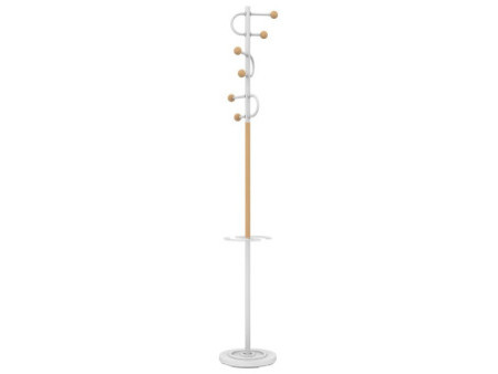 UNiLUX Portemanteau STUDIO, hauteur: 1.750 mm, blanc/hêtre