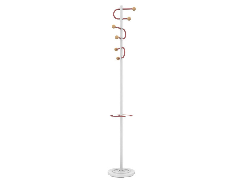 UNiLUX Portemanteau STUDIO, hauteur: 1.750 mm, blanc/rouge