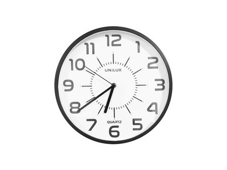 UNiLUX Horloge murale à quartz POP PL, diamètre 305 mm, noir