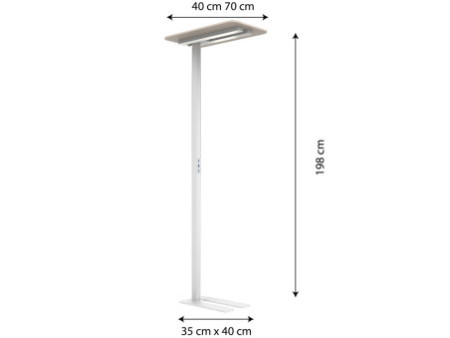 UNiLUX Lampe de bureau à LED INCLINEA, argent/blanc