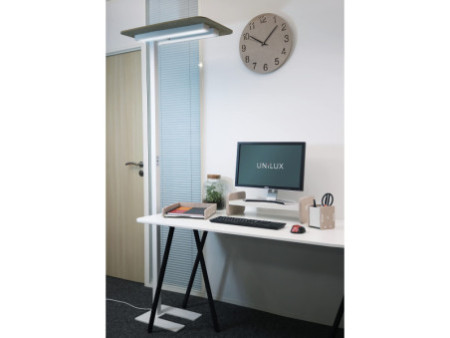UNiLUX Lampe de bureau à LED INCLINEA, argent/blanc