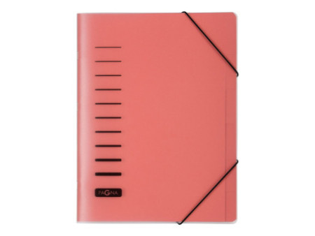 PAGNA Trieur, A4, PP, 6 compartiments, rouge
