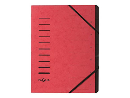 PAGNA Trieur 'Sorting File', 7 compartiments, rouge