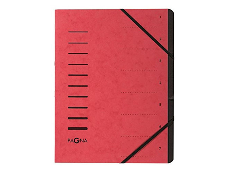 PAGNA Trieur 'Sorting File', 7 compartiments, rouge